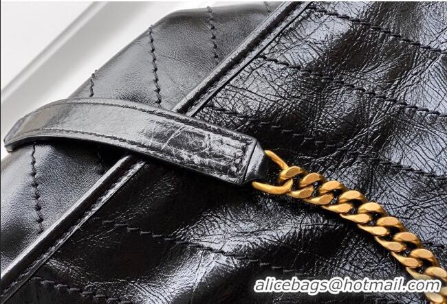 Buy Discount Saint Laurent NIKI shopping bag in vintage leather 871151 Black/Gold 2026