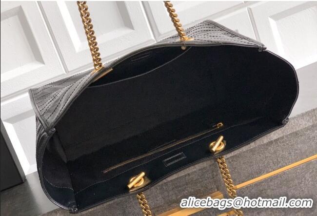 Buy Discount Saint Laurent NIKI shopping bag in vintage leather 871151 Black/Gold 2026