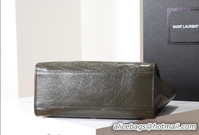Good Looking Saint Laurent NIKI shopping bag in vintage leather 871151 Green 2026