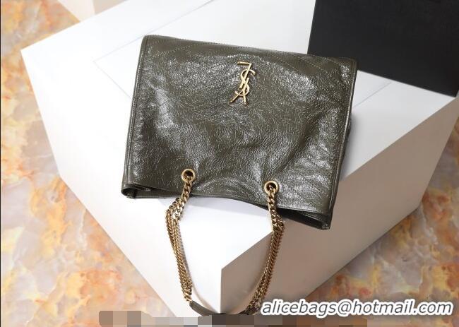 Good Looking Saint Laurent NIKI shopping bag in vintage leather 871151 Green 2026