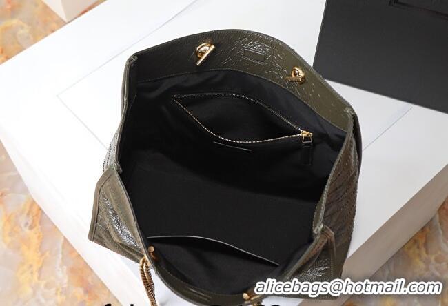Good Looking Saint Laurent NIKI shopping bag in vintage leather 871151 Green 2026