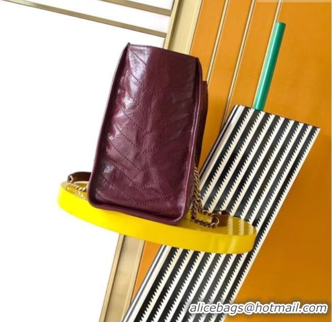 Grade Price Saint Laurent NIKI shopping bag in vintage leather 871151 Burgundy 2026