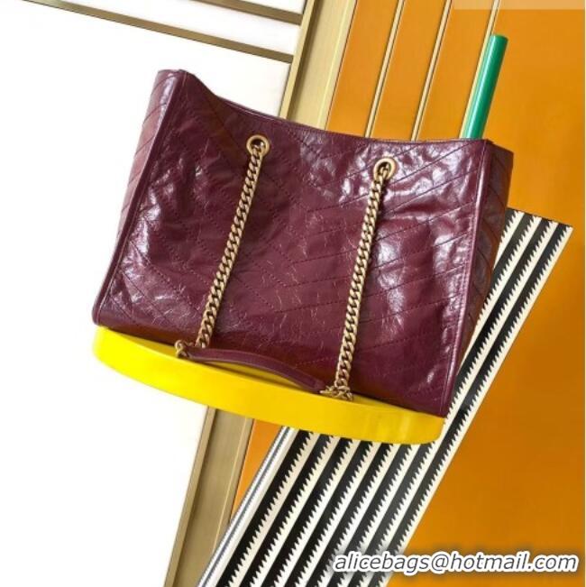 Grade Price Saint Laurent NIKI shopping bag in vintage leather 871151 Burgundy 2026