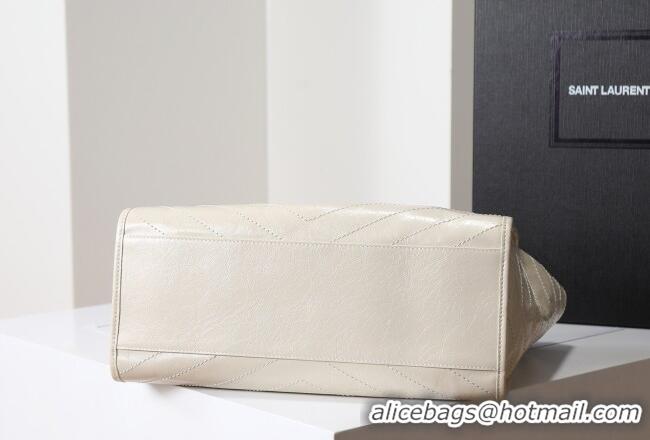 Market Sells Saint Laurent NIKI shopping bag in vintage leather 871151 White 2026