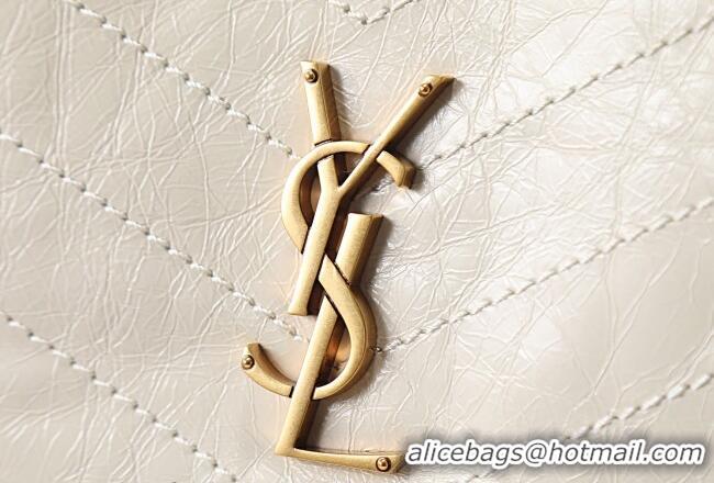 Market Sells Saint Laurent NIKI shopping bag in vintage leather 871151 White 2026