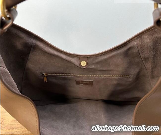 Good Product Saint Laurent MOMBASA large hobo bag in Leather 848811 Coffee Brown 2026