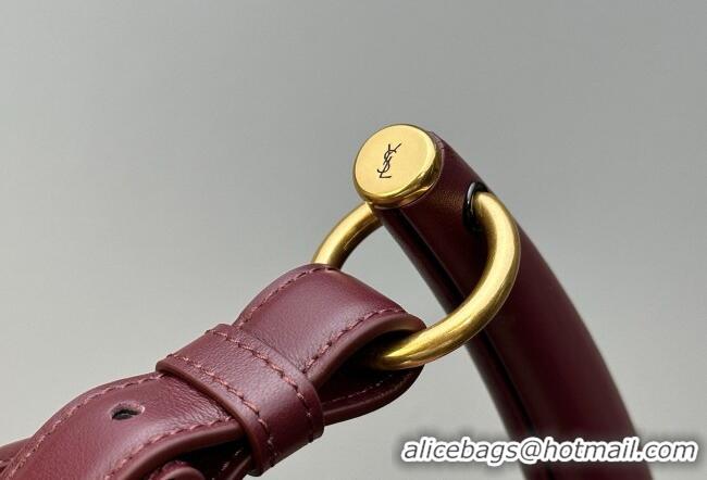 Best Product Saint Laurent MOMBASA large hobo bag in Leather 848811 Burgundy 2026