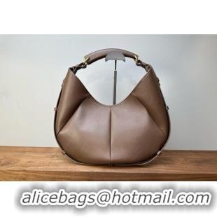 Market Sells Saint Laurent MOMBASA Medium hobo bag in Leather 862029 Coffee Brown 2026