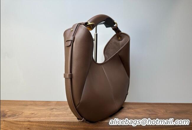 Market Sells Saint Laurent MOMBASA Medium hobo bag in Leather 862029 Coffee Brown 2026