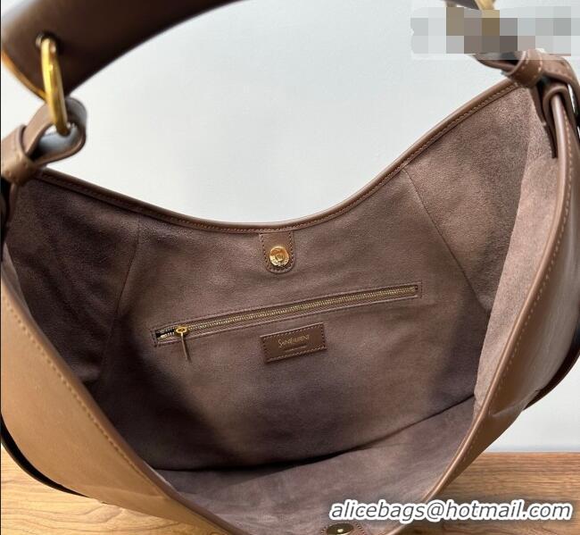 Market Sells Saint Laurent MOMBASA Medium hobo bag in Leather 862029 Coffee Brown 2026