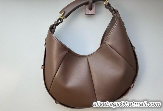 Market Sells Saint Laurent MOMBASA Medium hobo bag in Leather 862029 Coffee Brown 2026