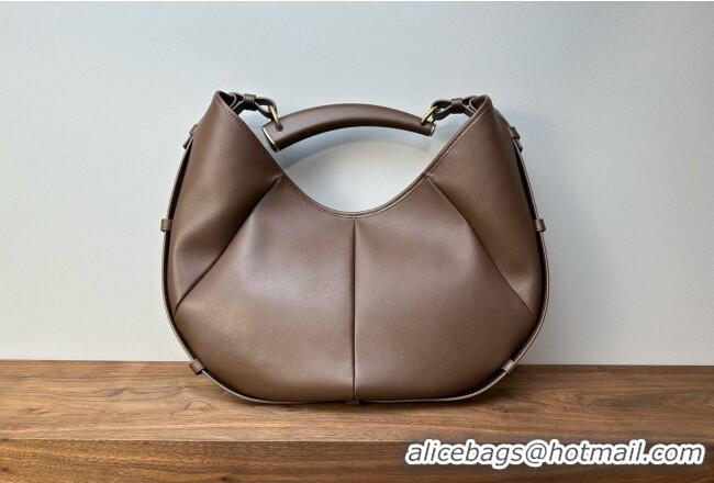 Market Sells Saint Laurent MOMBASA Medium hobo bag in Leather 862029 Coffee Brown 2026
