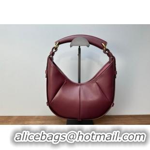 Best Price Saint Laurent MOMBASA Small hobo bag in Leather 851432 Burgundy 2026
