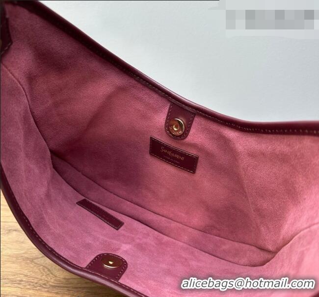 Best Price Saint Laurent MOMBASA Small hobo bag in Leather 851432 Burgundy 2026