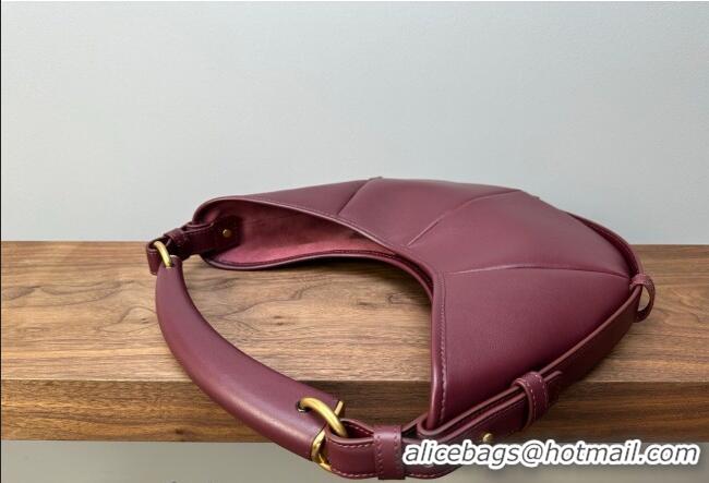 Best Price Saint Laurent MOMBASA Small hobo bag in Leather 851432 Burgundy 2026