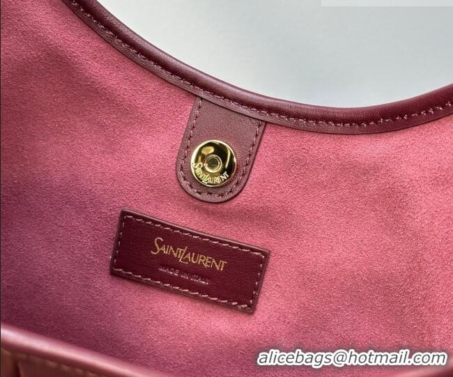 Best Price Saint Laurent MOMBASA Small hobo bag in Leather 851432 Burgundy 2026