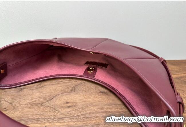Best Price Saint Laurent MOMBASA Small hobo bag in Leather 851432 Burgundy 2026