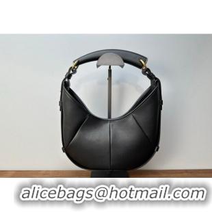 Best Cheap Saint Laurent MOMBASA Small hobo bag in Leather 851432 Black 2026