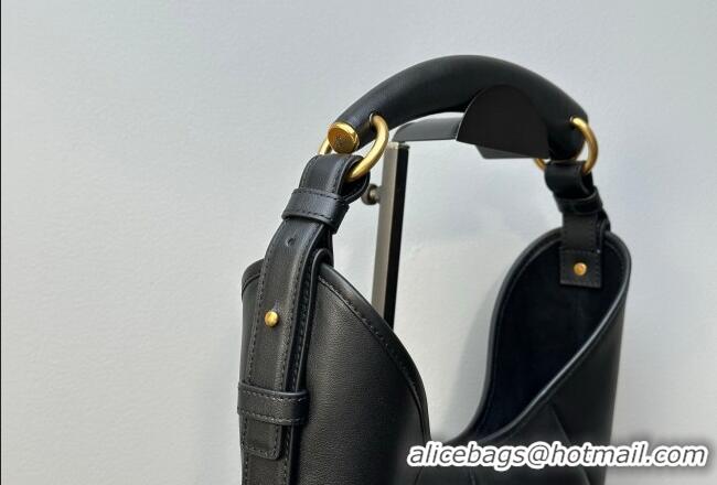 Best Cheap Saint Laurent MOMBASA Small hobo bag in Leather 851432 Black 2026