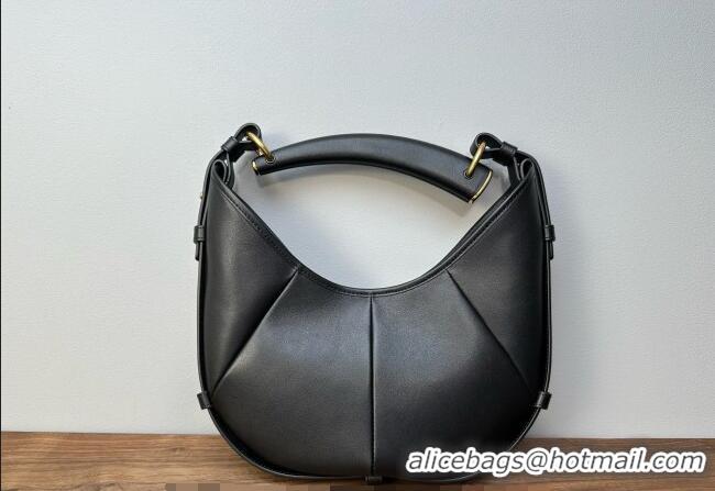 Best Cheap Saint Laurent MOMBASA Small hobo bag in Leather 851432 Black 2026