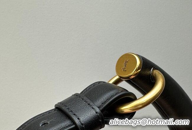 Best Cheap Saint Laurent MOMBASA Small hobo bag in Leather 851432 Black 2026