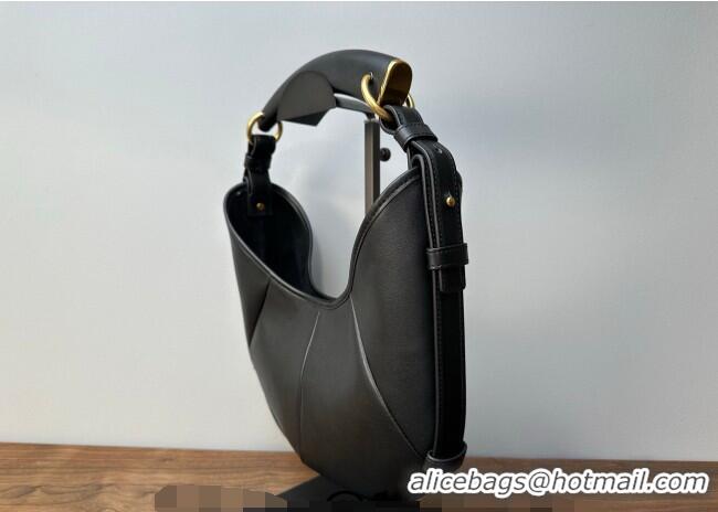 Best Cheap Saint Laurent MOMBASA Small hobo bag in Leather 851432 Black 2026