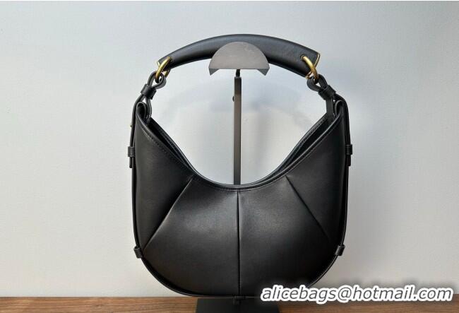 Best Cheap Saint Laurent MOMBASA Small hobo bag in Leather 851432 Black 2026