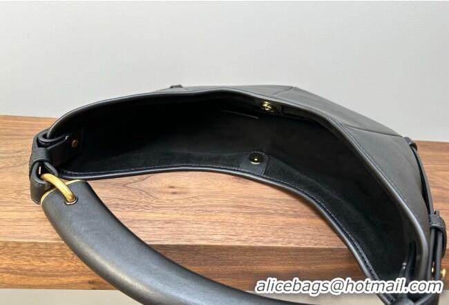 Best Cheap Saint Laurent MOMBASA Small hobo bag in Leather 851432 Black 2026