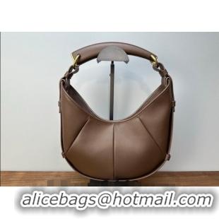 Buy Discount Saint Laurent MOMBASA Small hobo bag in Leather 851432 Coffee Brown 2026