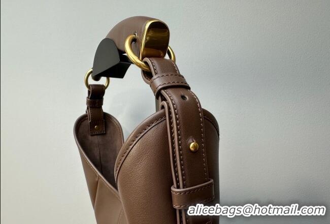 Buy Discount Saint Laurent MOMBASA Small hobo bag in Leather 851432 Coffee Brown 2026