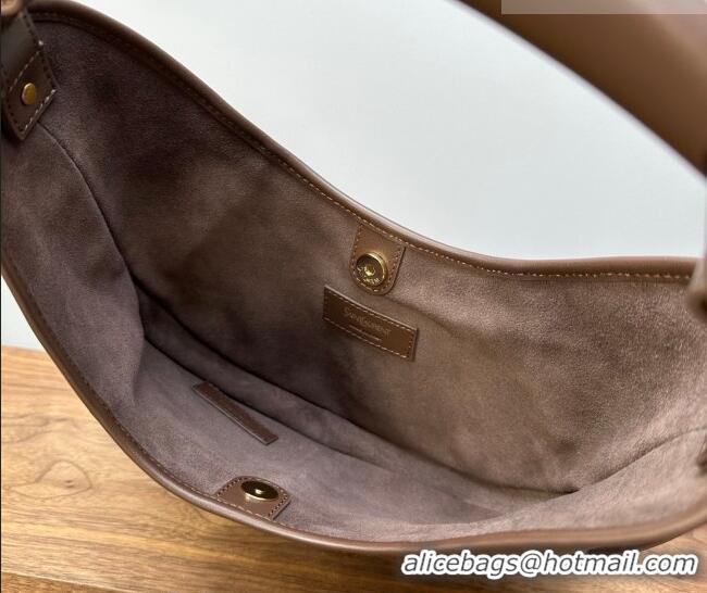 Buy Discount Saint Laurent MOMBASA Small hobo bag in Leather 851432 Coffee Brown 2026