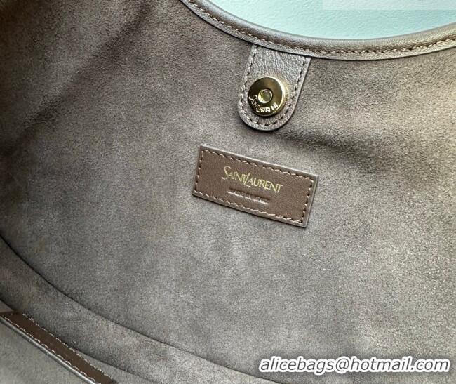 Buy Discount Saint Laurent MOMBASA Small hobo bag in Leather 851432 Coffee Brown 2026