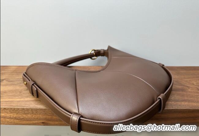 Buy Discount Saint Laurent MOMBASA Small hobo bag in Leather 851432 Coffee Brown 2026