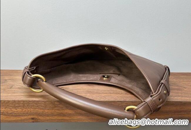 Buy Discount Saint Laurent MOMBASA Small hobo bag in Leather 851432 Coffee Brown 2026