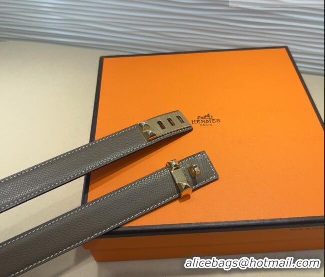 Promotional Hermes Collier de Chien Belt 2.5cm in Madame Calfskin with Gold Hardware 0314 Grey 2025