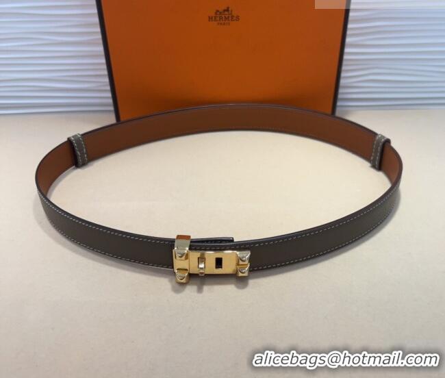Promotional Hermes Collier de Chien Belt 2.5cm in Madame Calfskin with Gold Hardware 0314 Grey 2025