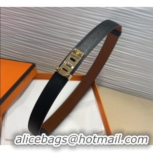 Well Crafted Hermes Collier de Chien Belt 2.5cm in Madame Calfskin with Gold Hardware 0314 Black 2025