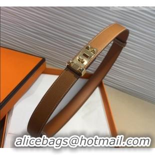 Top Design Hermes Collier de Chien Belt 2.5cm in Madame Calfskin with Gold Hardware 0314 Brown 2025