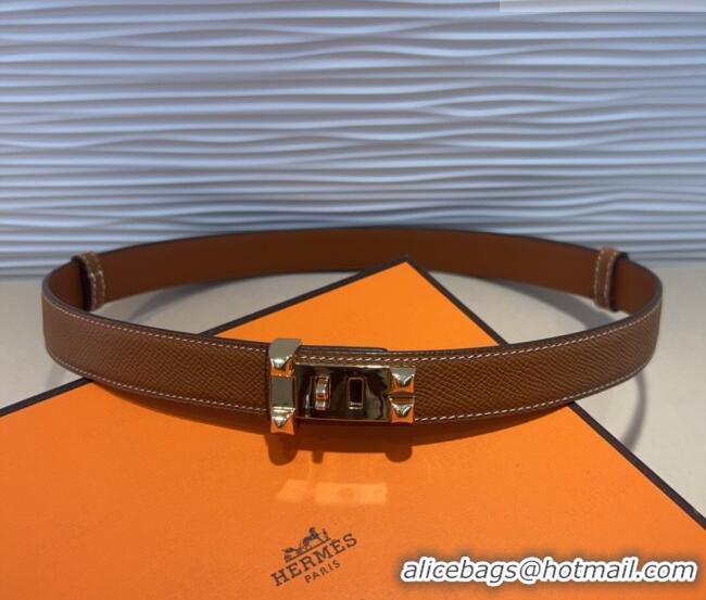 Top Design Hermes Collier de Chien Belt 2.5cm in Madame Calfskin with Gold Hardware 0314 Brown 2025