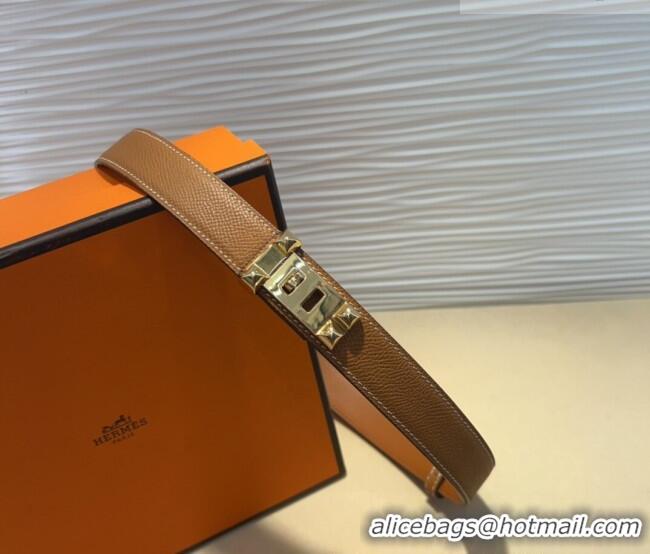 Top Design Hermes Collier de Chien Belt 2.5cm in Madame Calfskin with Gold Hardware 0314 Brown 2025