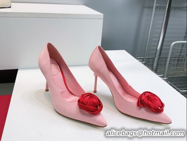 Purchase Roger Vivier Rose Pumps 10cm in Satin 0225001 Pink 2026