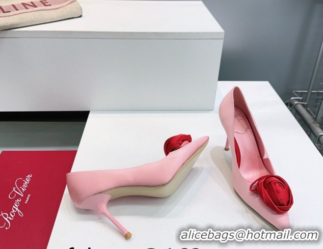 Purchase Roger Vivier Rose Pumps 10cm in Satin 0225001 Pink 2026