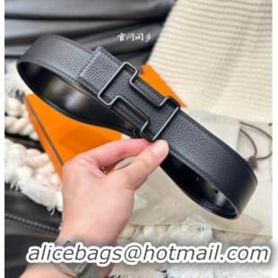 Shop Fashion Hermes Tonight Color belt buckle & Reversible leather strap 3.8cm 0314 Black 2025