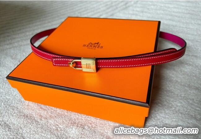 Grade Design Hermes Romance belt buckle & Reversible leather strap 1.3cm 0314 Dark Pink/Red 2025