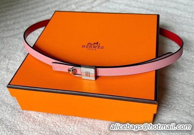 Best Quality Hermes Romance belt buckle & Reversible leather strap 1.3cm 0314 Light Pink/Red 2025