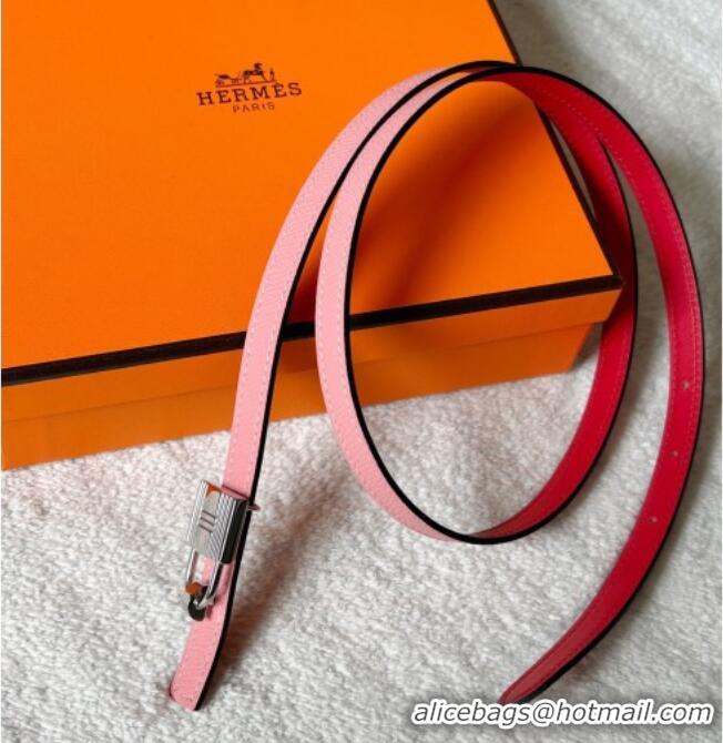 Best Quality Hermes Romance belt buckle & Reversible leather strap 1.3cm 0314 Light Pink/Red 2025