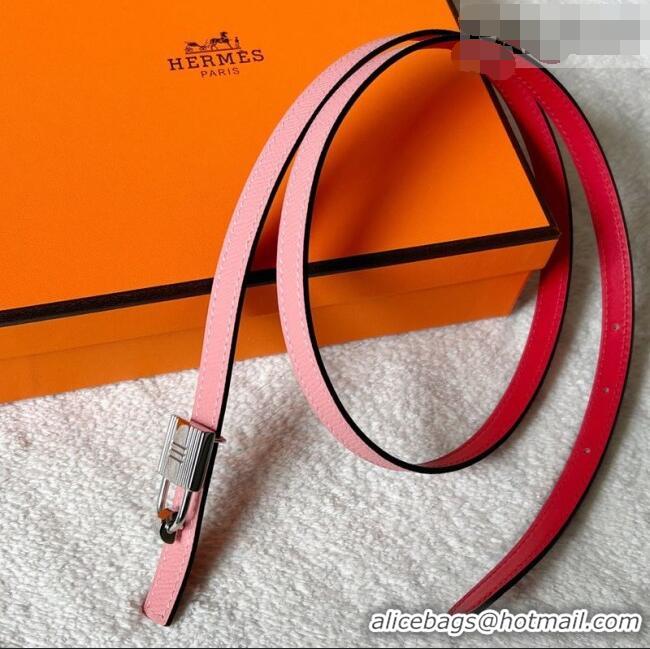 Best Quality Hermes Romance belt buckle & Reversible leather strap 1.3cm 0314 Light Pink/Red 2025