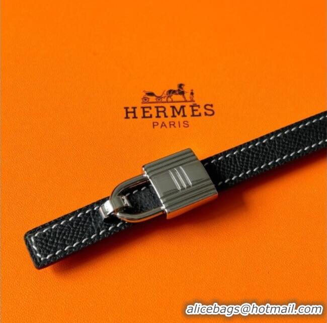 Grade Design Hermes Romance belt buckle & Reversible leather strap 1.3cm 0314 Black 2025