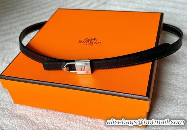 Grade Design Hermes Romance belt buckle & Reversible leather strap 1.3cm 0314 Black 2025