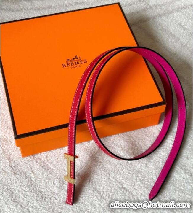 Good Looking Hermes Focus belt buckle & Reversible leather strap 1.3cm 0314 Dark Pink/Red 2025